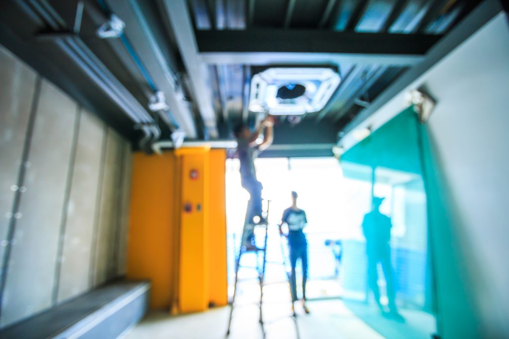 Construction Site - Construction work and Air Conditioning Techn